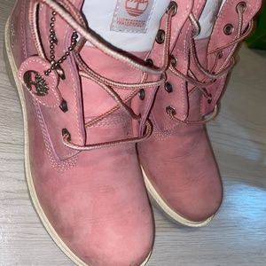 Rare Valentine’s Day edition pink timberland boots